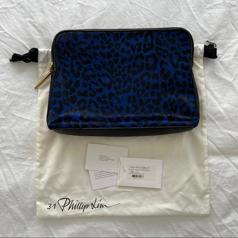 Phillip Lim 3.1 blue calf hair clutch